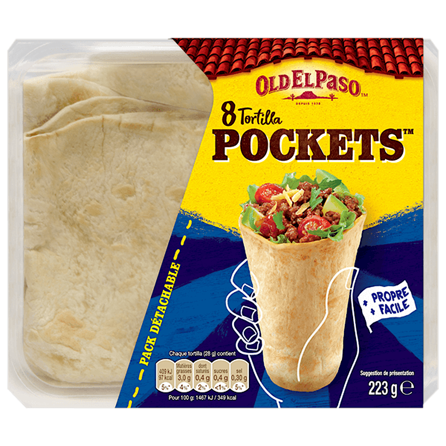 pack de pochettes de tortillas Old El Paso 223g